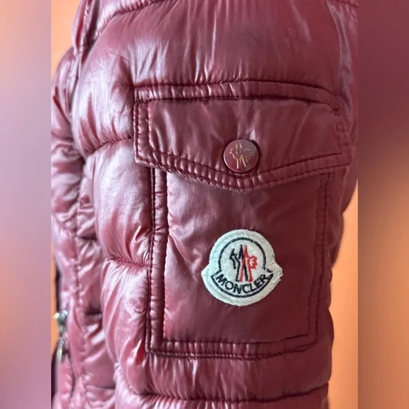 Moncler Deep Red Puffer Jacket - Picture 9 of 17